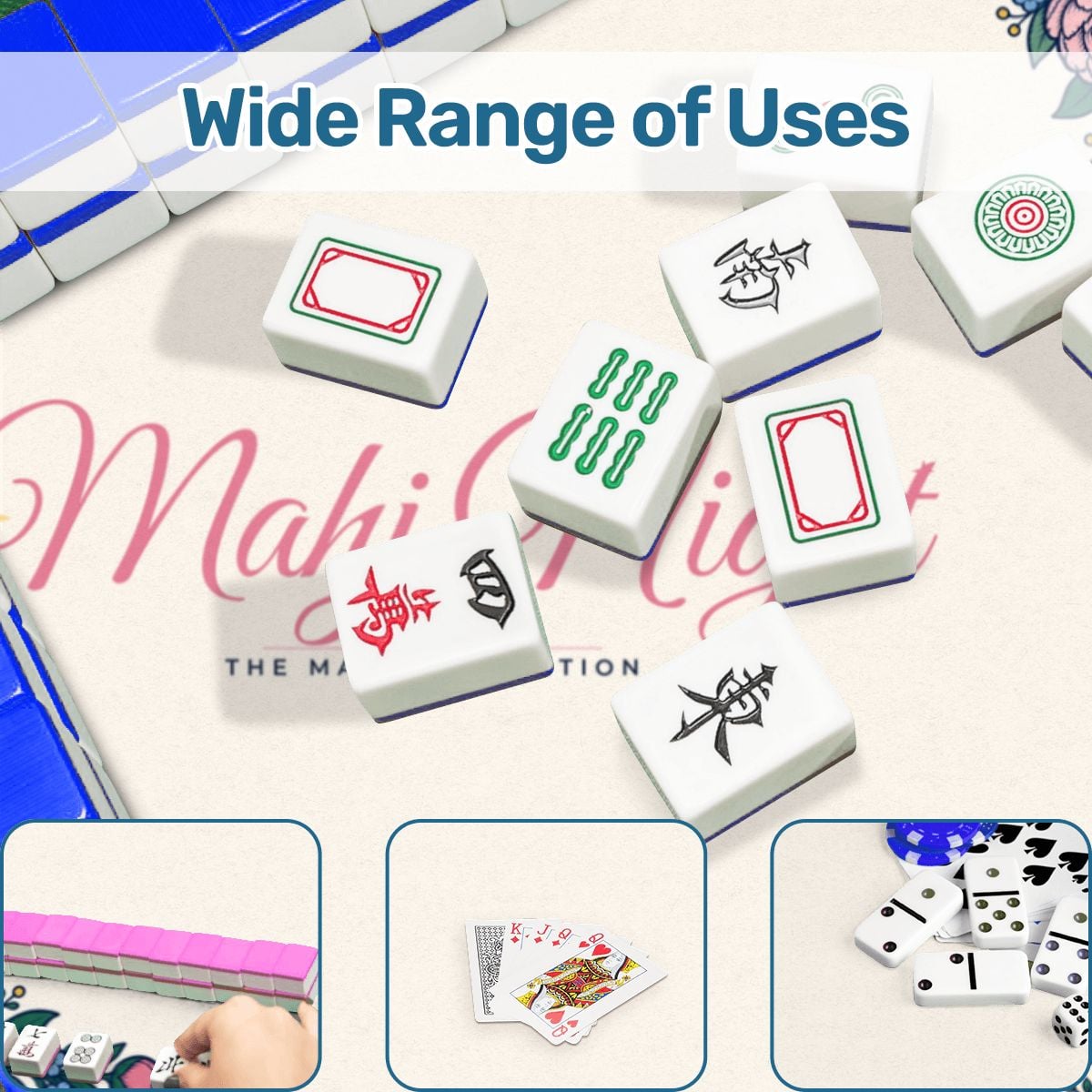 Peony Garden Mahjong Mat 33x33, Pink Gingham Mahj Mat with Peonies, Cute Mahjong Table Mat, Mahj Night Gift for Her