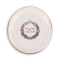 Break the Wall Babe Mahjong Trinket Dish, Pink Peony Wreath Ring Dish, Ceramic Mahj Dice Tray, Mahjong Gift for Her