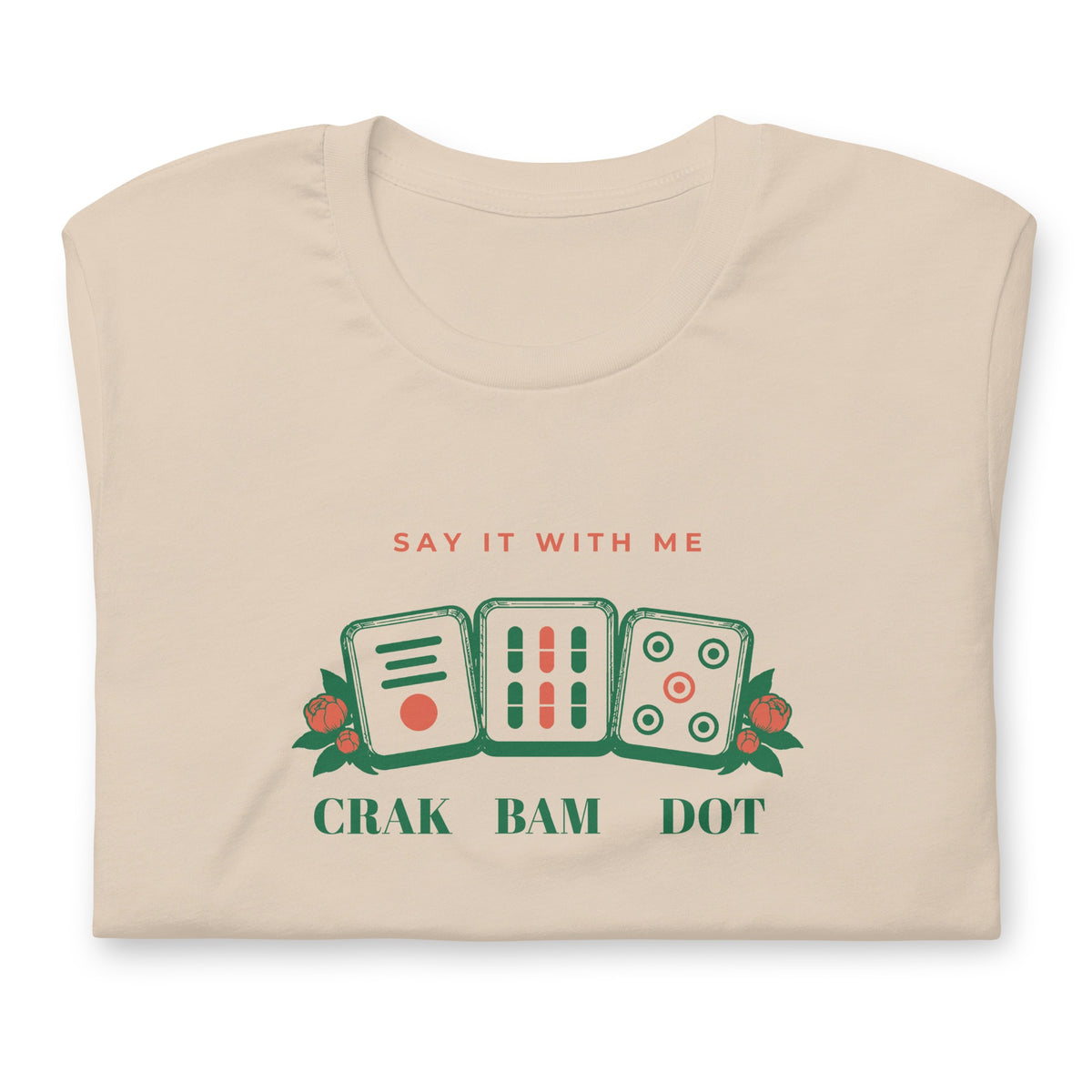 Crak Bam Dot Tee in Soft Cream, folded