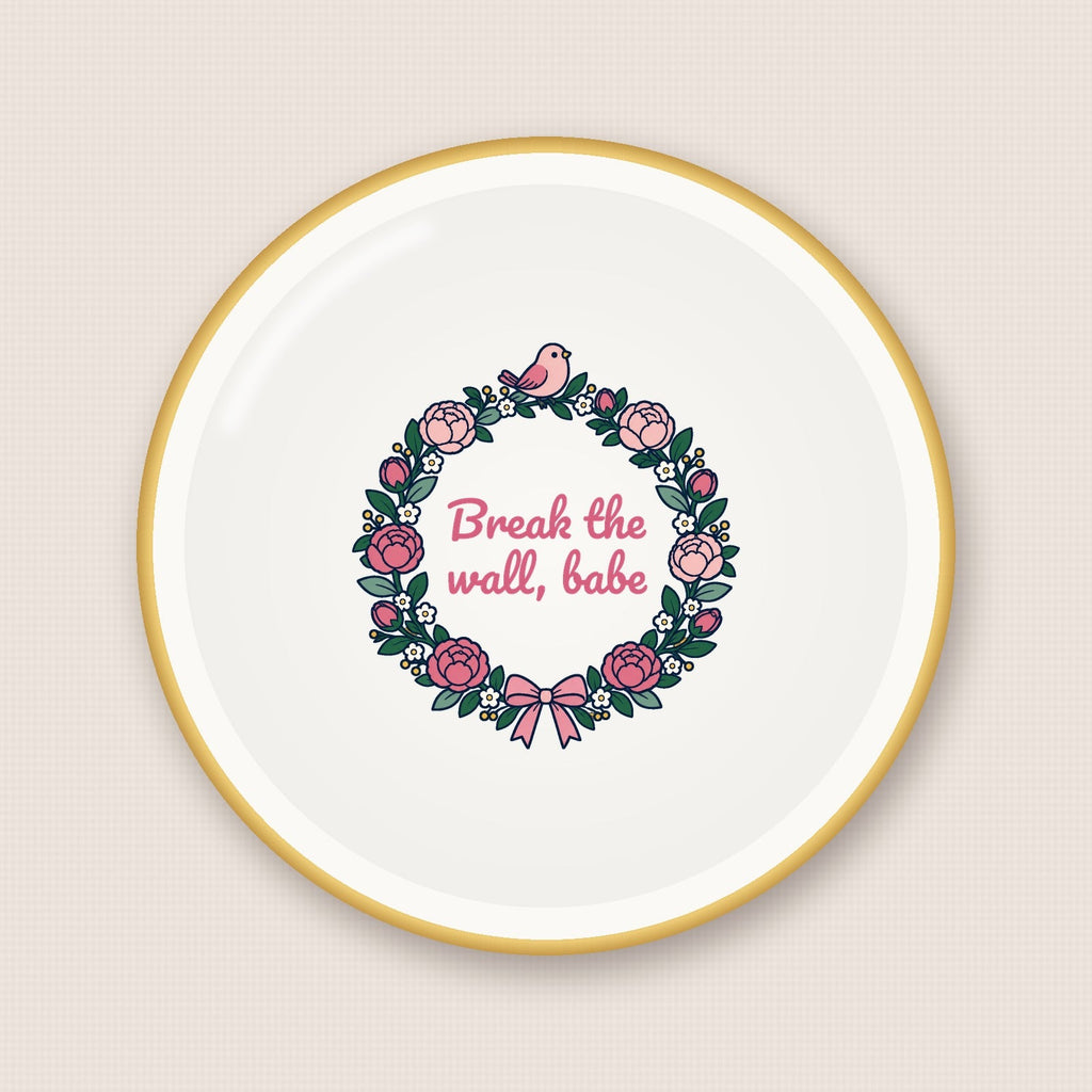 Break the Wall, Babe mahjong trinket dish, styled