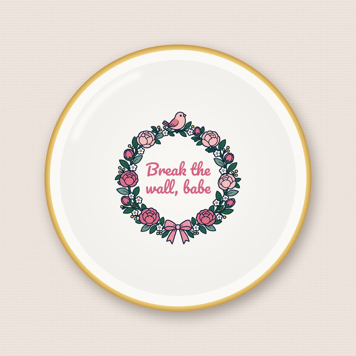 Break the Wall, Babe mahjong trinket dish, styled