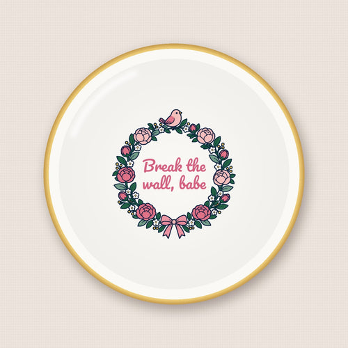 Break the Wall, Babe mahjong trinket dish, styled