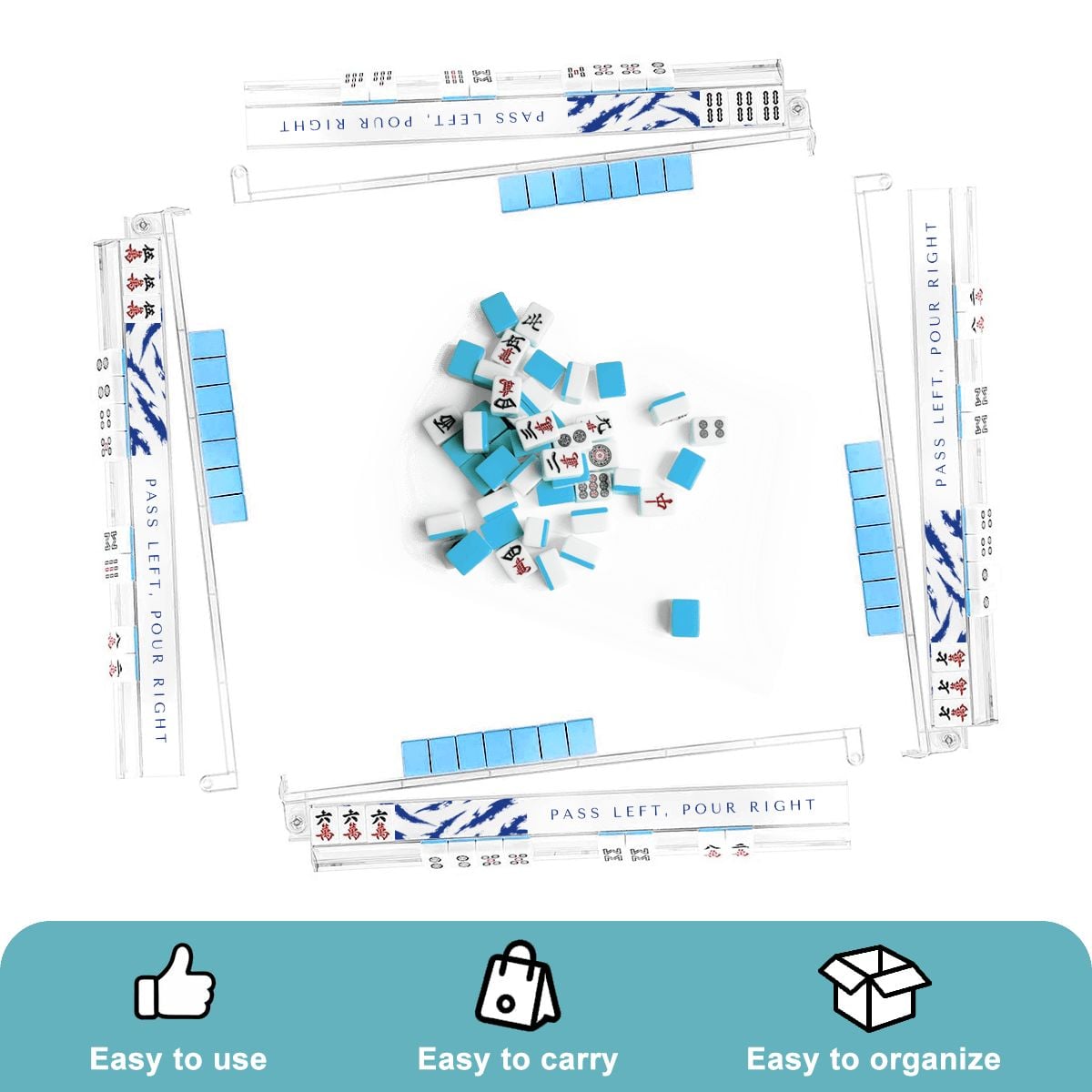 Cobalt Tigre Mahjong Racks – detail