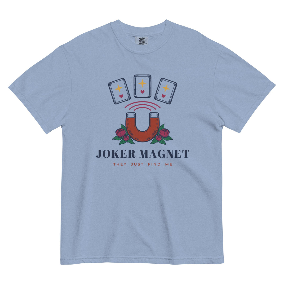 Joker Magnet Tee in Washed Denim