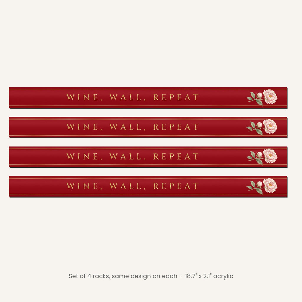 Lacquer Peony Mahjong Racks, Set of 4 – Wine, Wall, Repeat – rack set flat