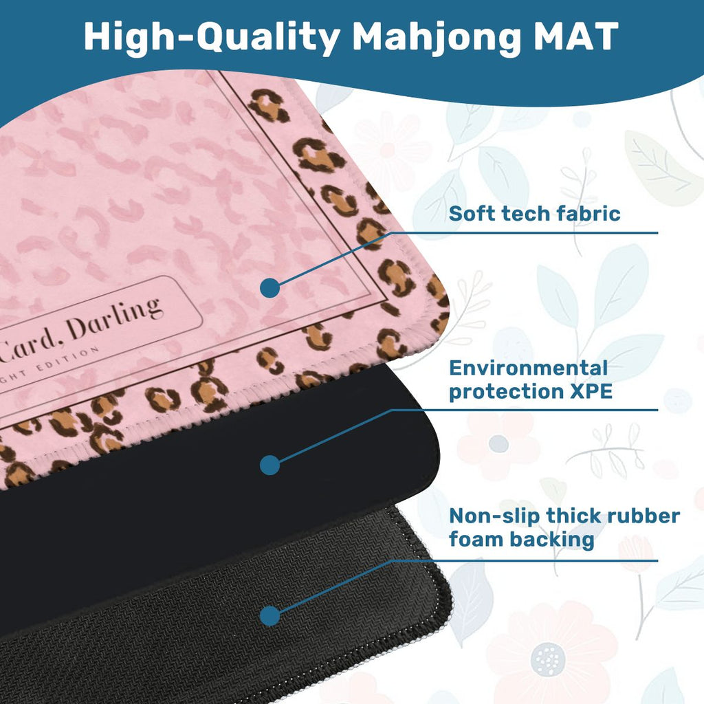 Leopard & Ballet Mahjong Mat 33x33 – Read the Card, Darling