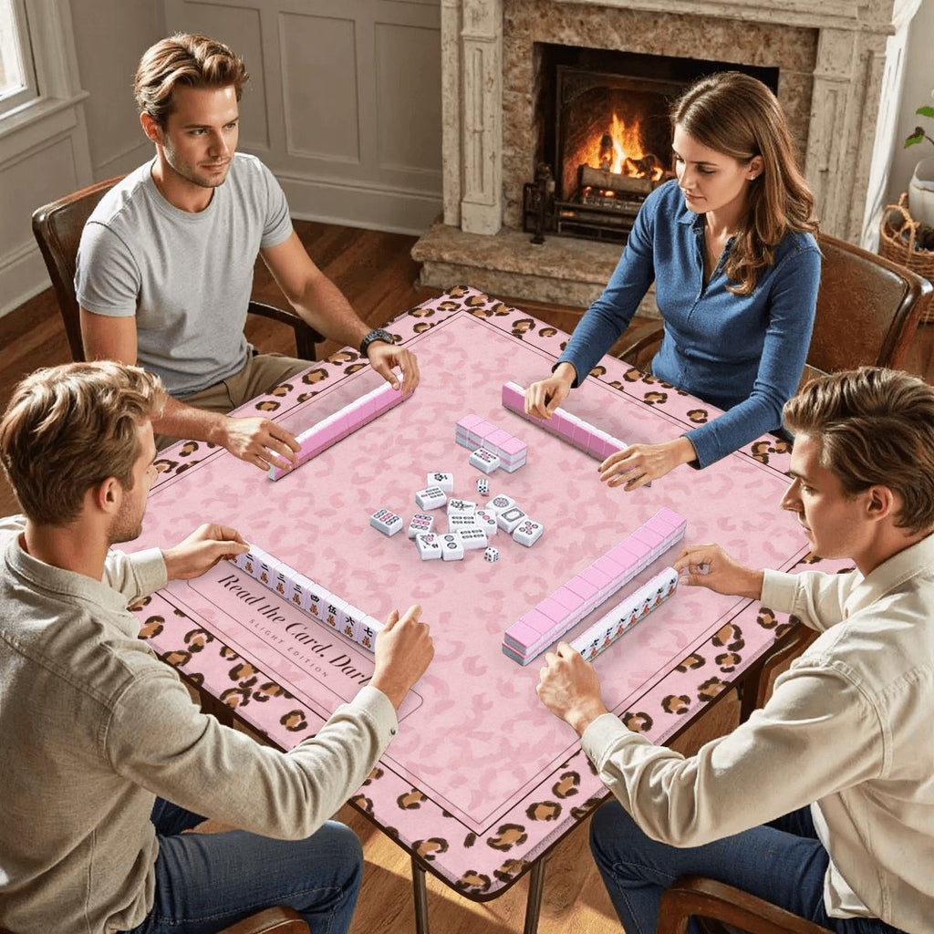 Leopard & Ballet Mahjong Mat 33x33 – Read the Card, Darling