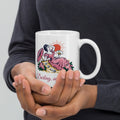 Hands holding the Darling, Send Jokers Joker Drought mahjong mug, 11 oz white glossy