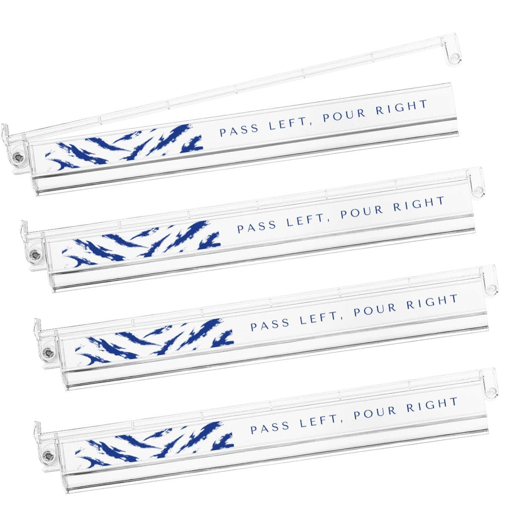 Cobalt Tigre Mahjong Racks, Set of 4 – Pass Left, Pour Right