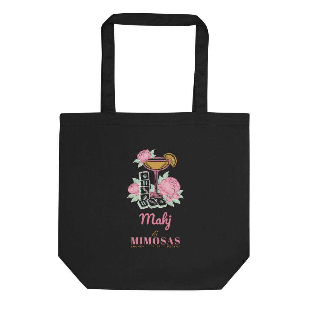 Mahj & Mimosas mahjong tote bag, Black
