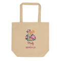 Mahj & Mimosas mahjong tote bag, Oyster