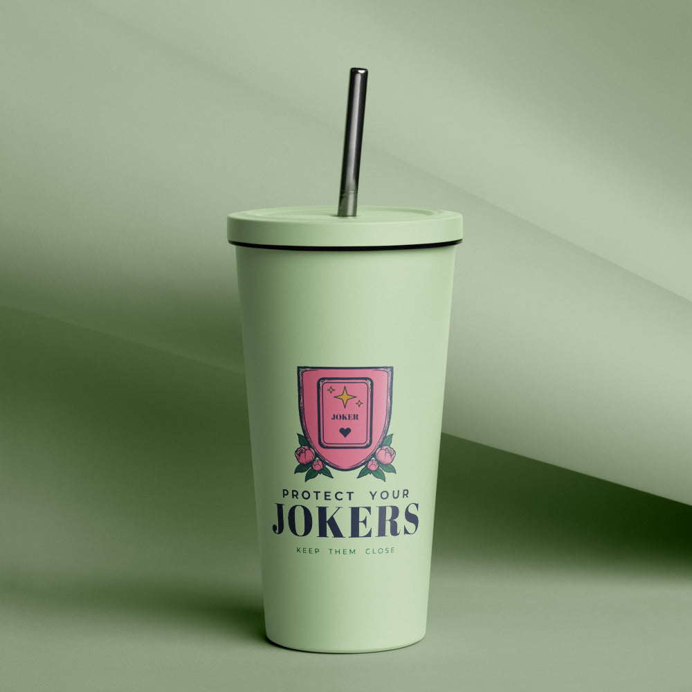 Protect Your Jokers Tumbler with Straw, Mint