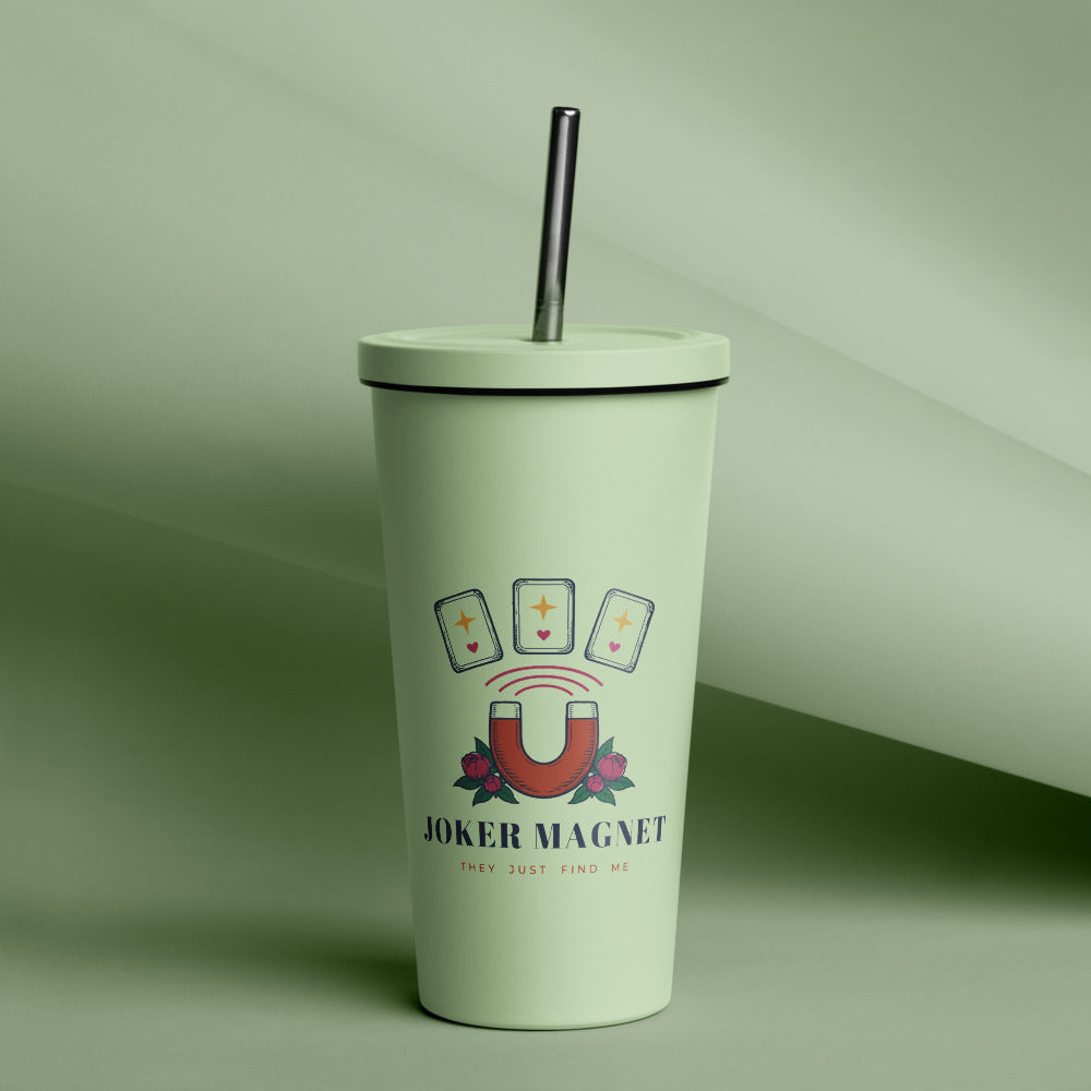 Joker Magnet Tumbler with Straw, Mint