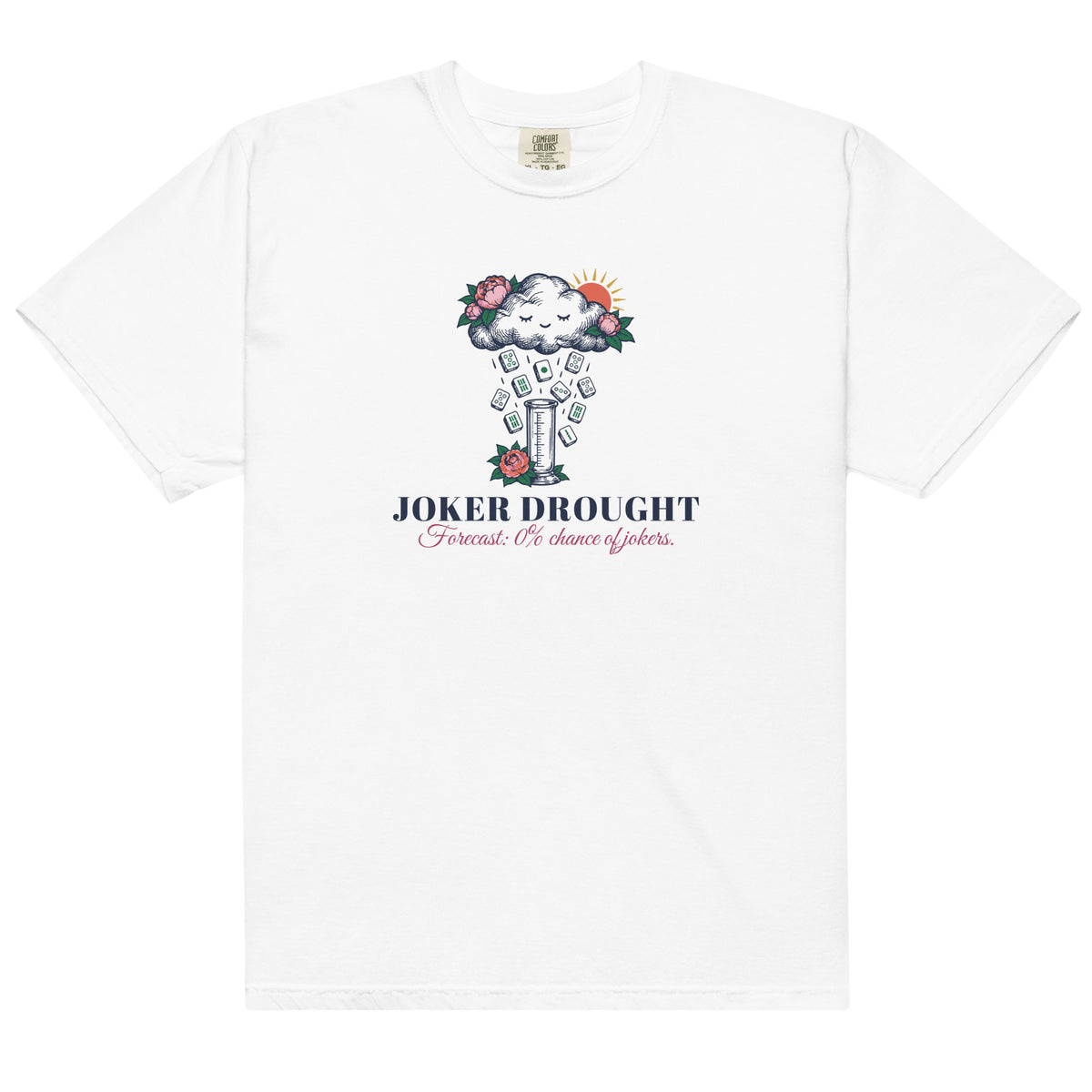 Joker Drought Forecast Tee in White, flat lay
