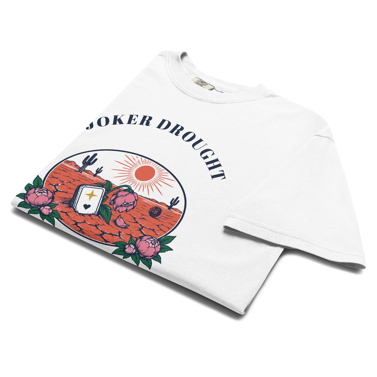 Joker Drought Desert Relic Tee in White, folded