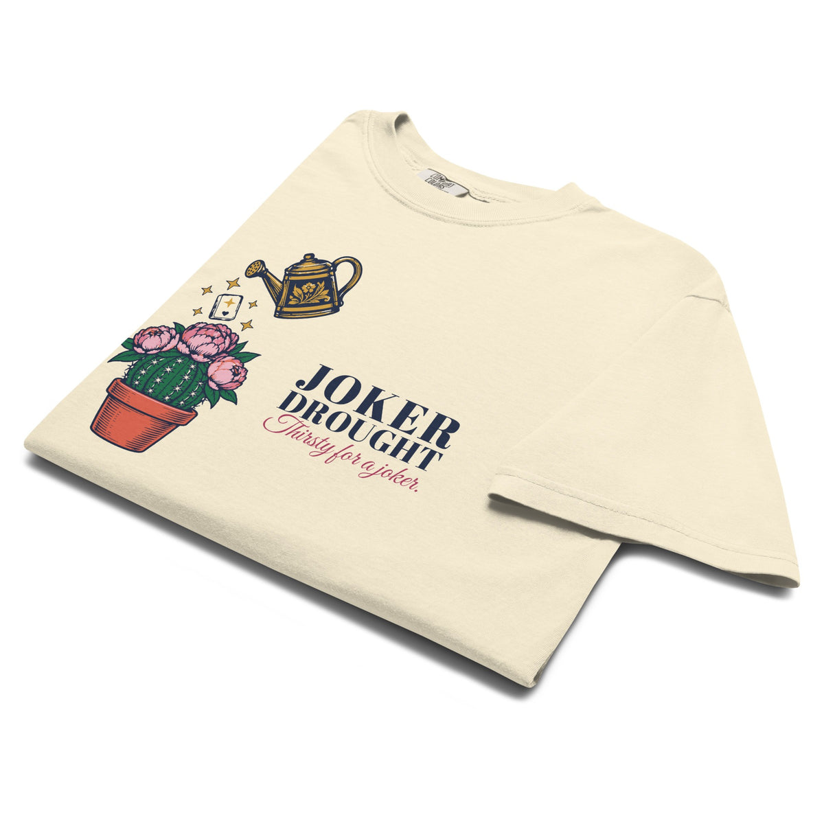 Thirsty for a Joker Tee in Ivory, folded