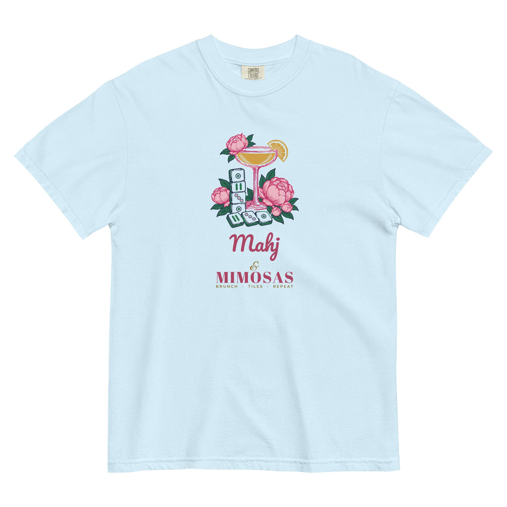 Mahj & Mimosas Tee in Chambray