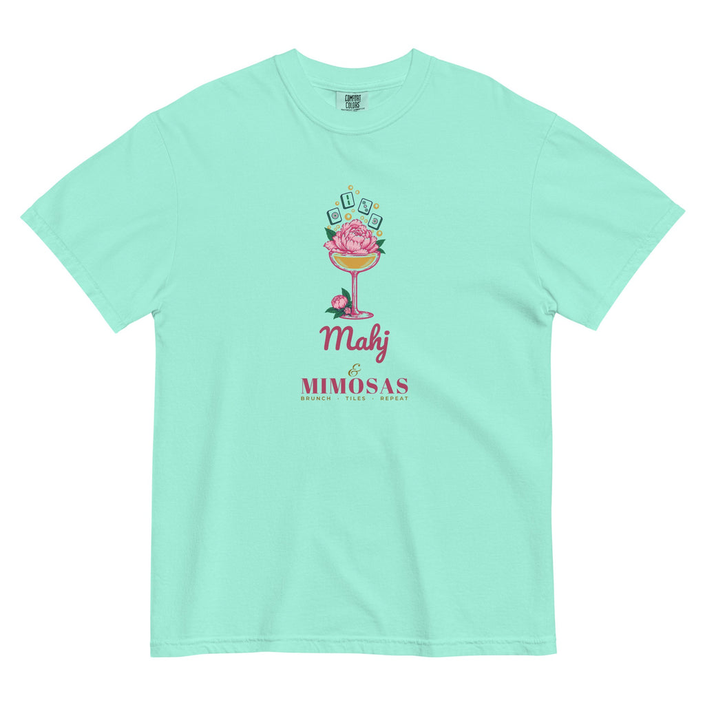 Mahj & Mimosas Tee in Chalky Mint