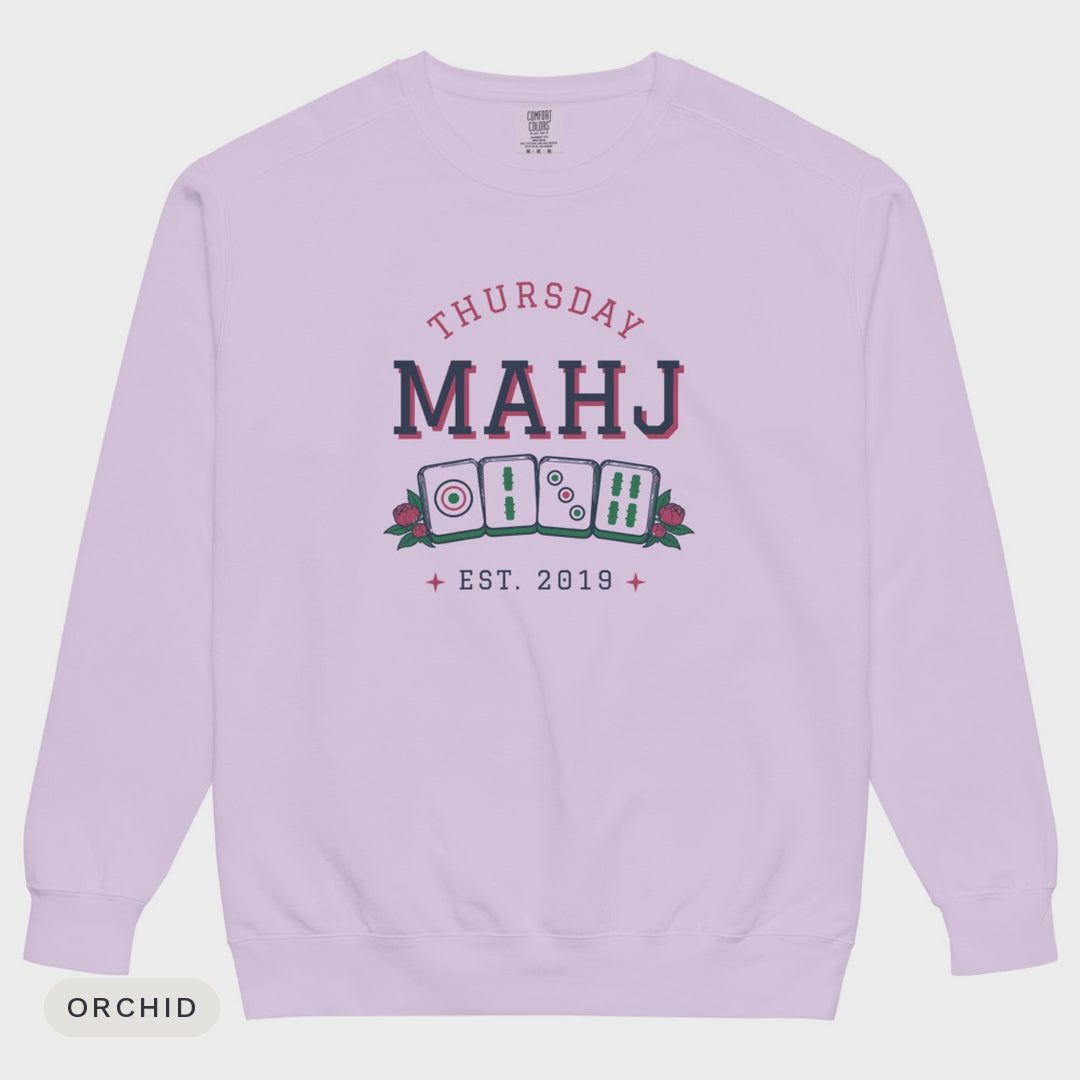 Thursday Mahj crewneck colour flash video