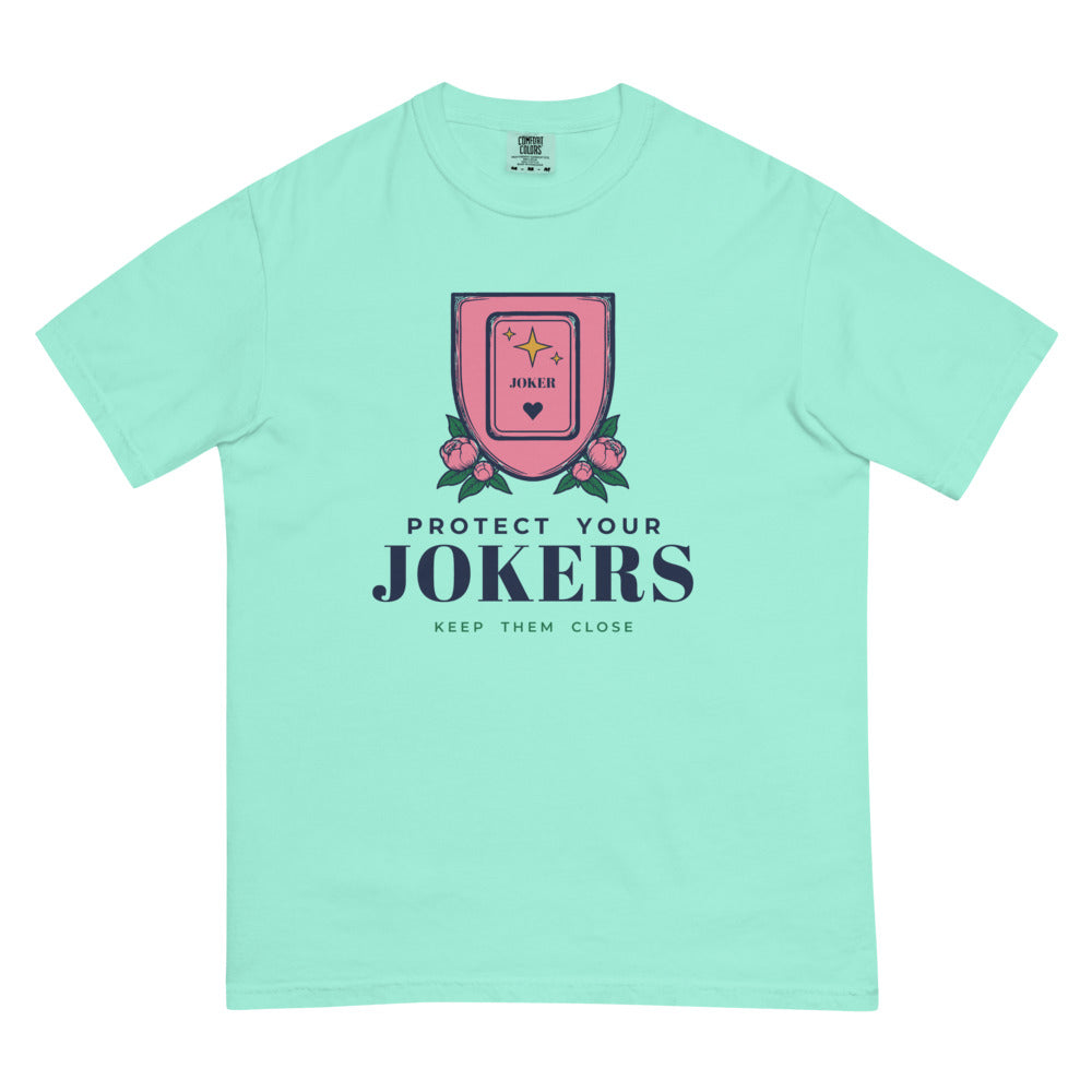Protect Your Jokers tee, Chalky Mint