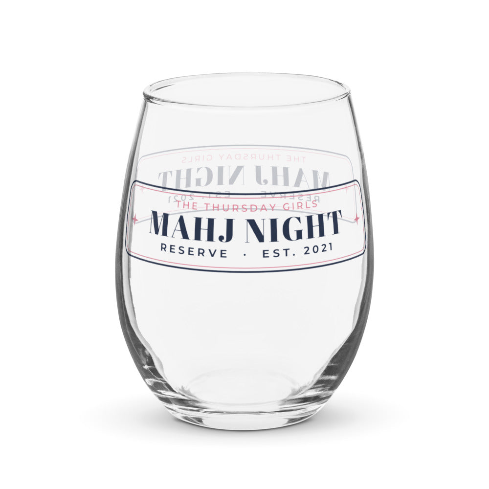 Mahj Night Reserve stemless wine glass