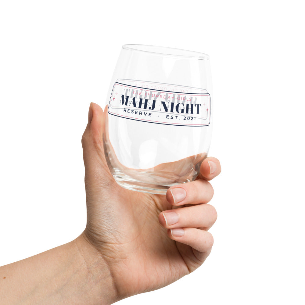 Mahj Night Reserve stemless wine glass