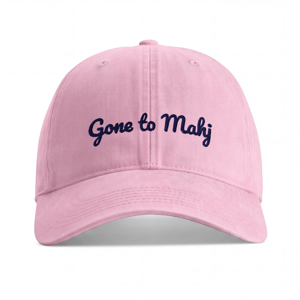 Gone to Mahj embroidered cap, Blossom