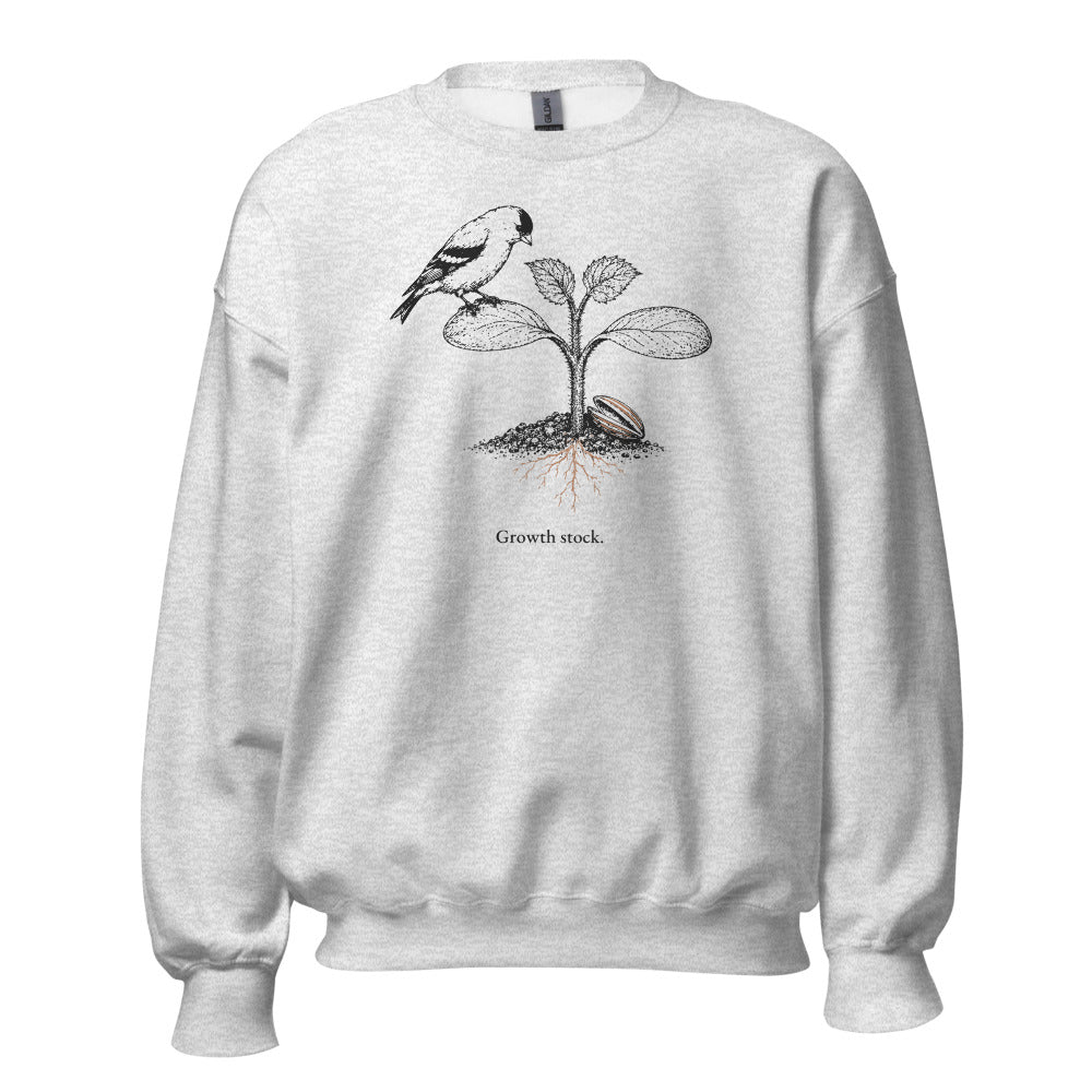 Growth stock goldfinch crewneck, Ash