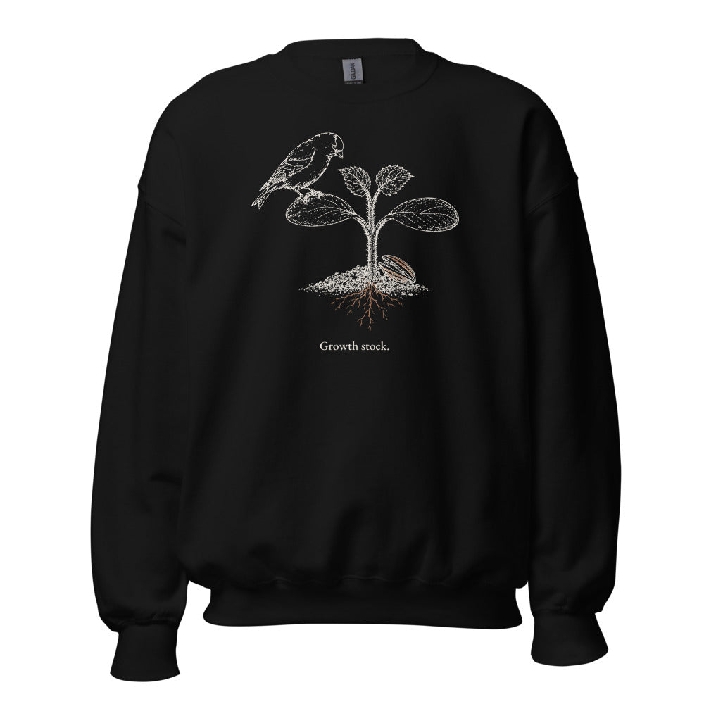 Growth stock goldfinch crewneck, Black