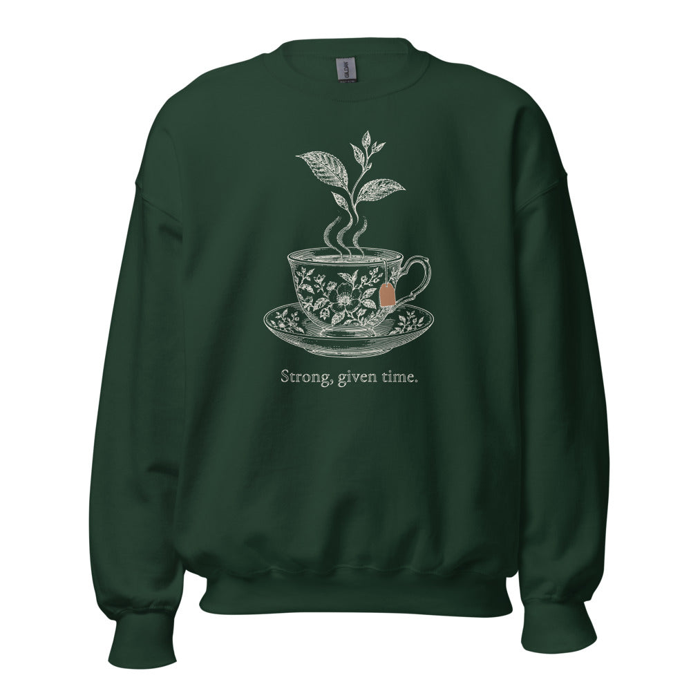Strong, given time crewneck, Forest Green