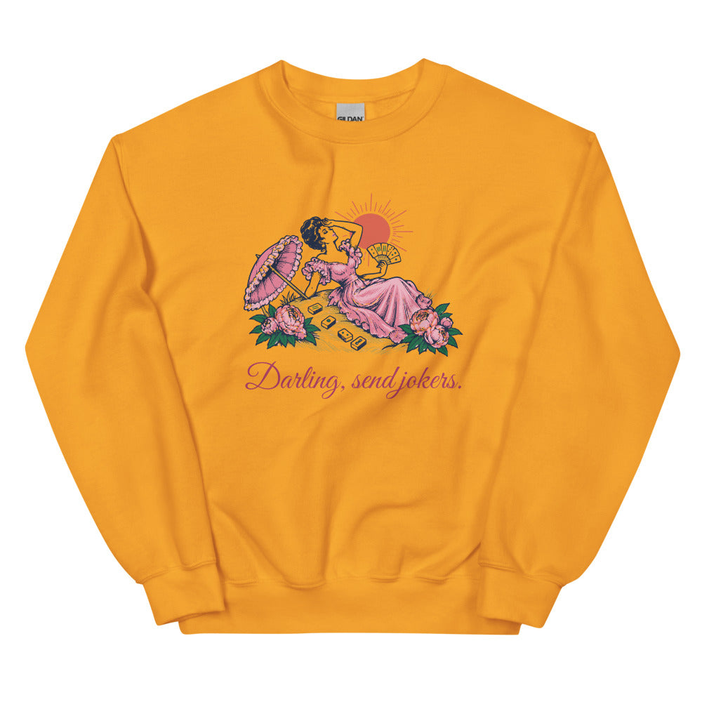 Darling, send jokers swooning lady crewneck, Gold