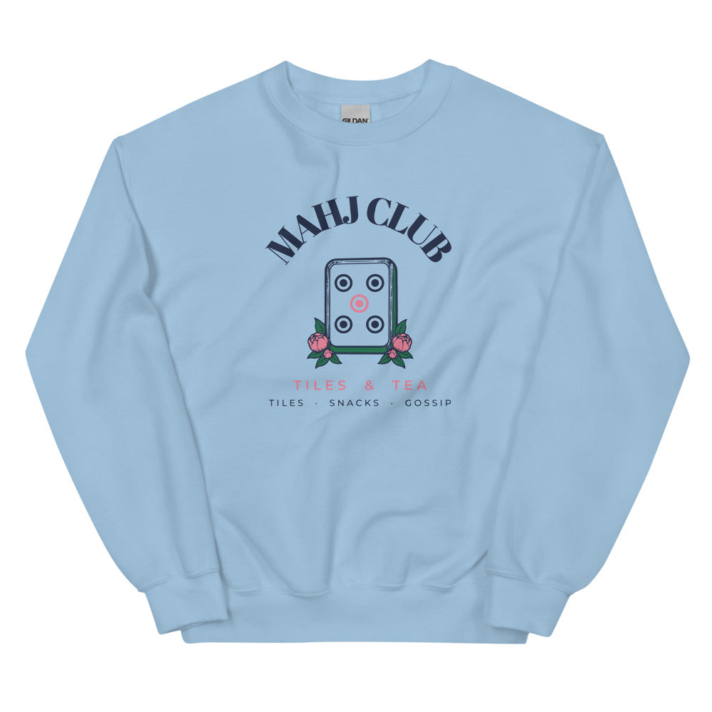 Mahj Club crewneck, Light Blue