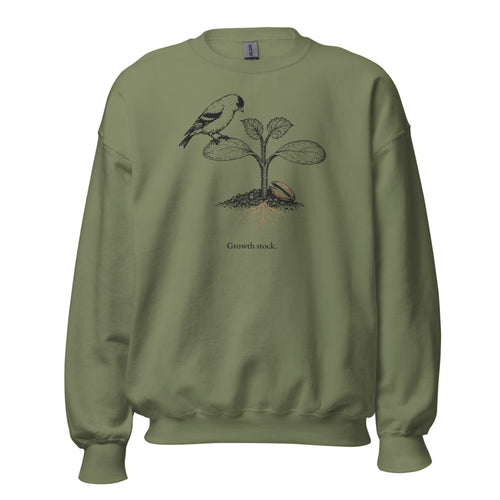 Growth stock goldfinch crewneck, Military Green