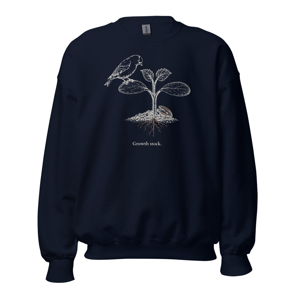 Growth stock goldfinch crewneck, Navy