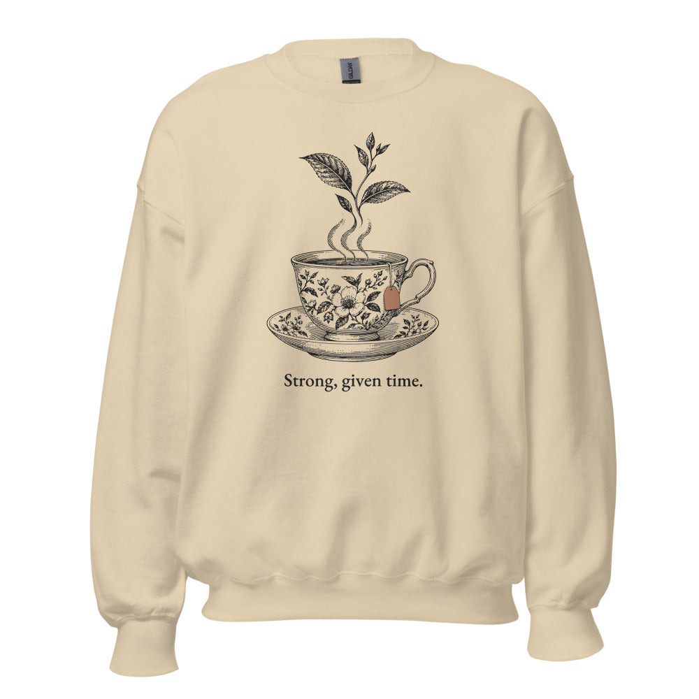 Strong, given time crewneck, Sand