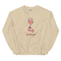 Mahj & Mimosas tiles bubbling up crewneck, Sand