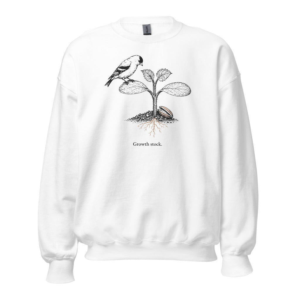 Growth stock goldfinch crewneck, White