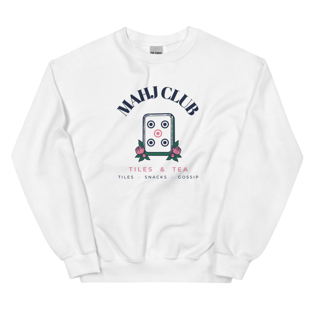 Mahj Club crewneck, White