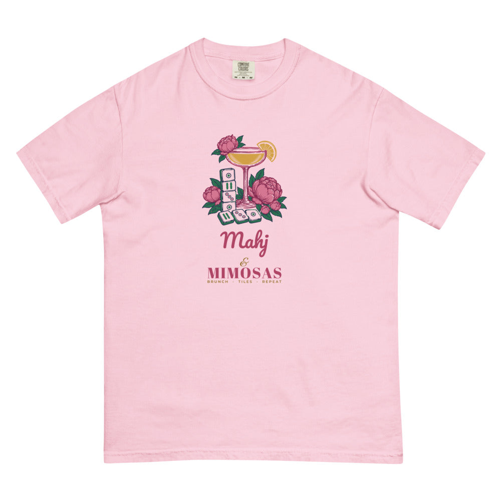 Mahj & Mimosas coupe and tile stack tee, Blossom