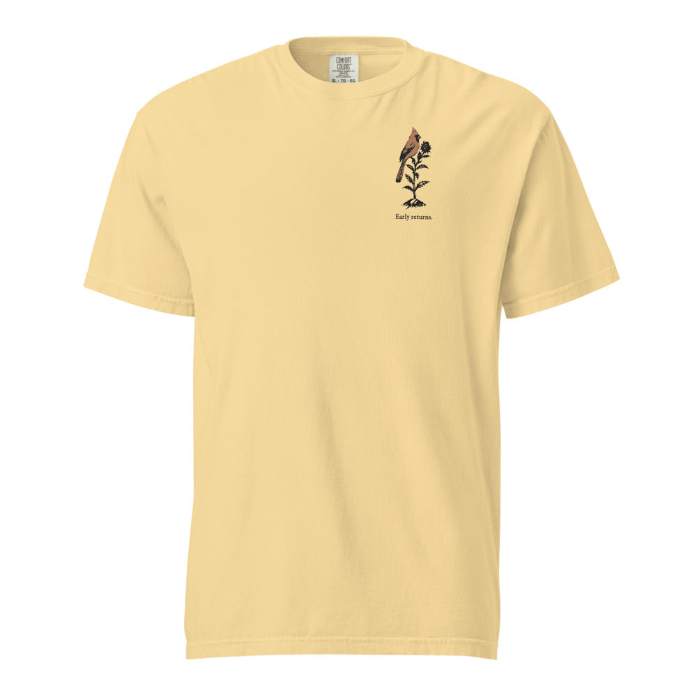 Early returns cardinal tee, Butter