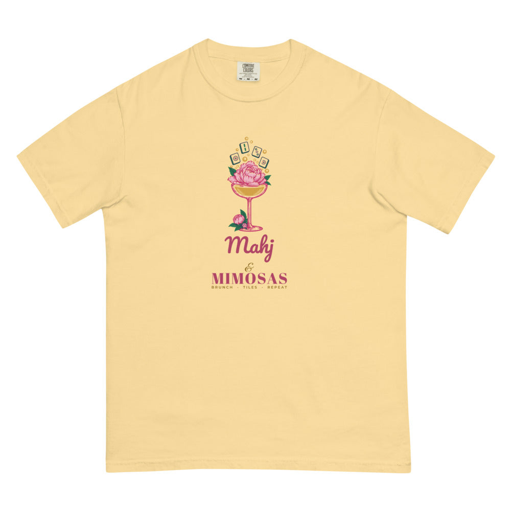 Mahj & Mimosas tiles bubbling up tee, Butter