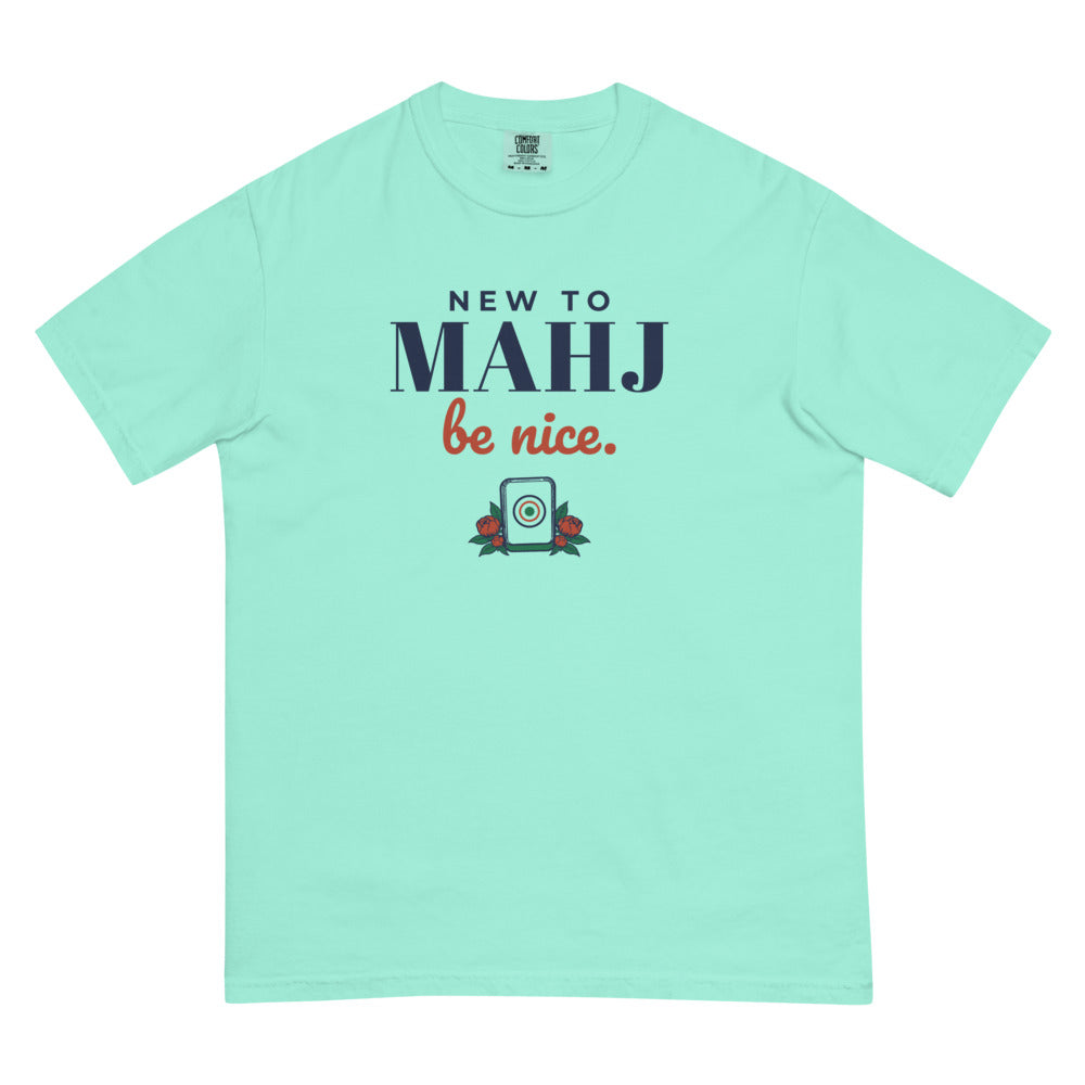 New to Mahj, be nice tee, Chalky Mint