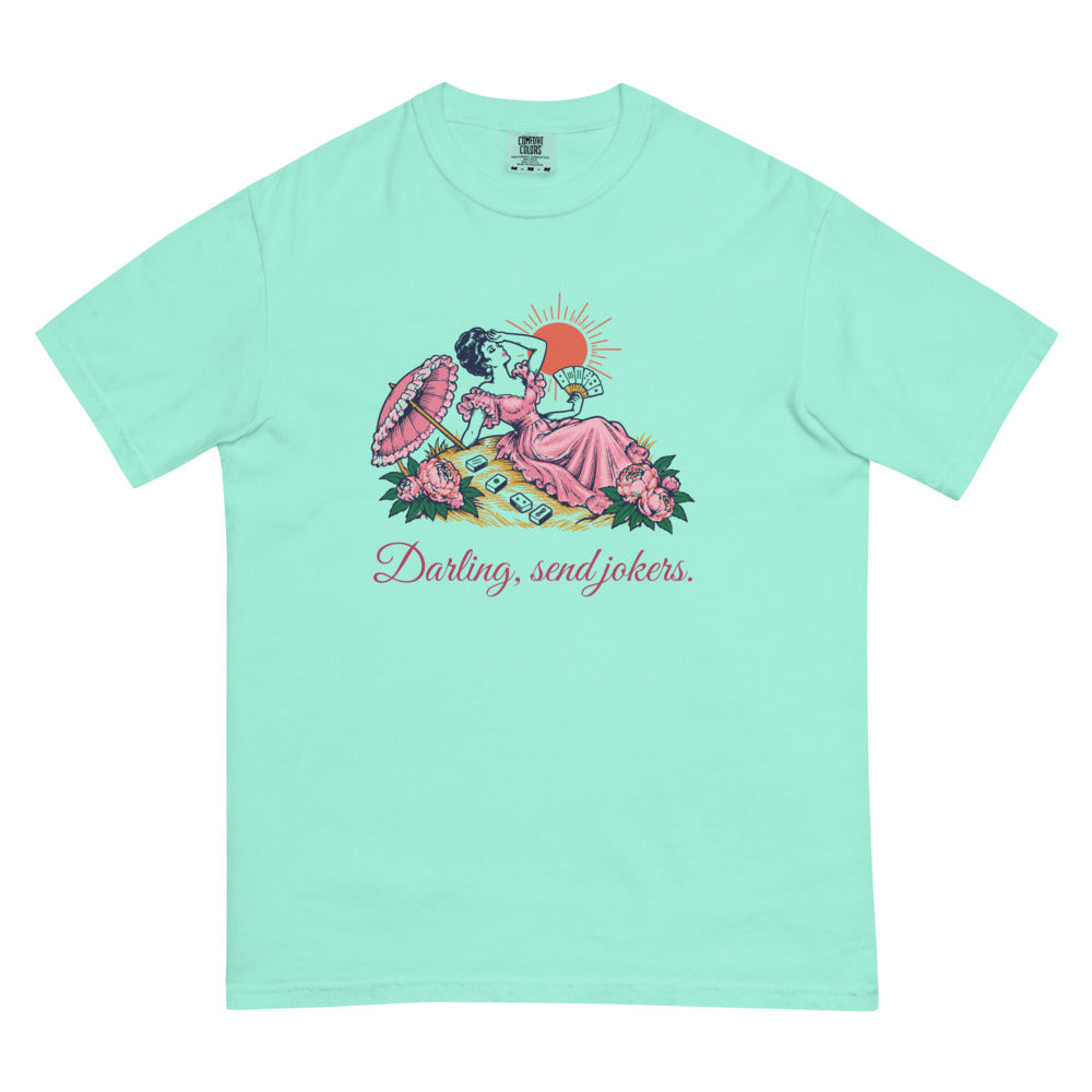 Darling, send jokers swooning lady tee, Chalky Mint