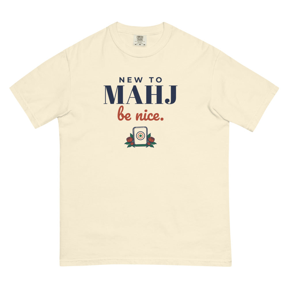 New to Mahj, be nice tee, Ivory