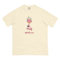 Mahj & Mimosas tiles bubbling up tee, Ivory