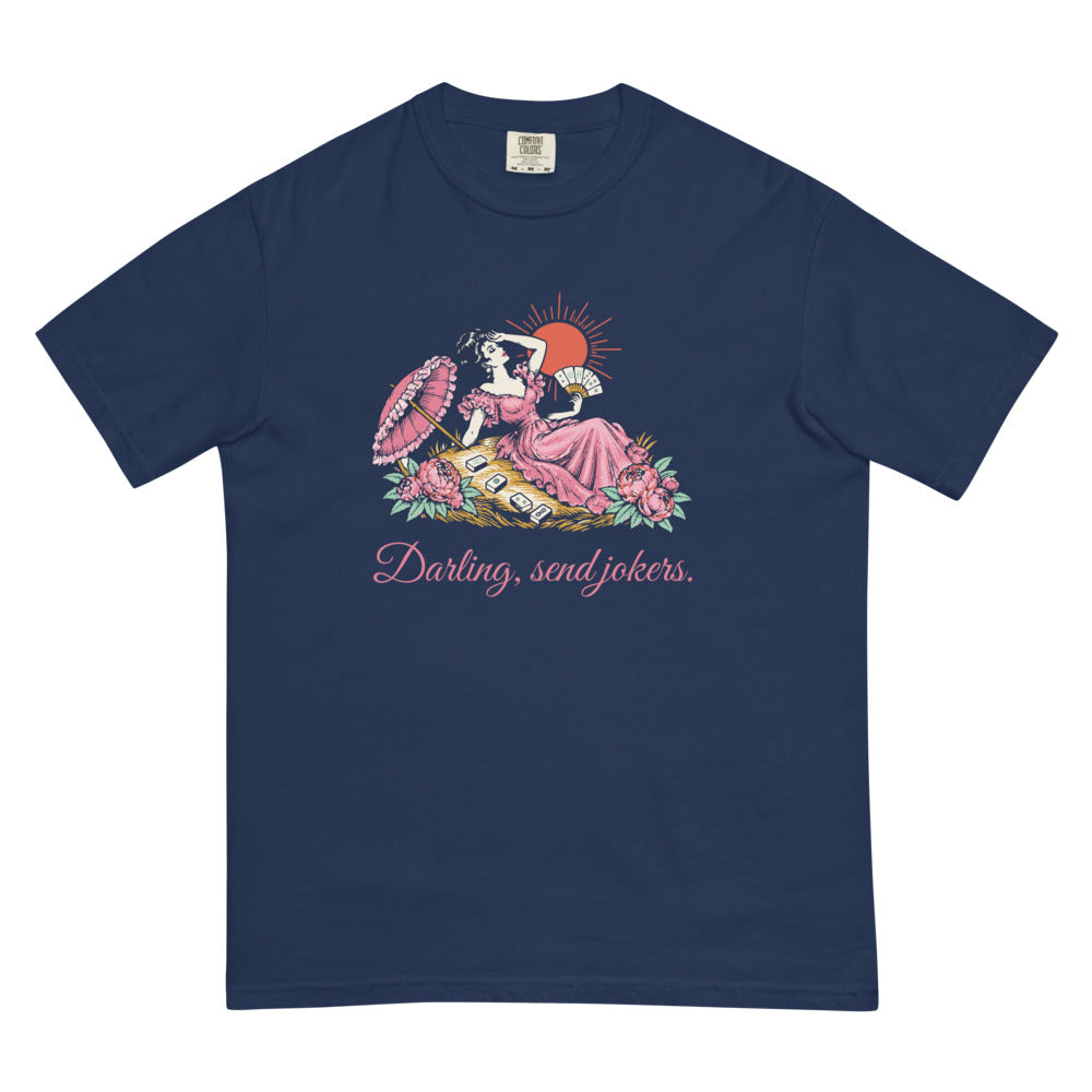 Darling, send jokers swooning lady tee, True Navy
