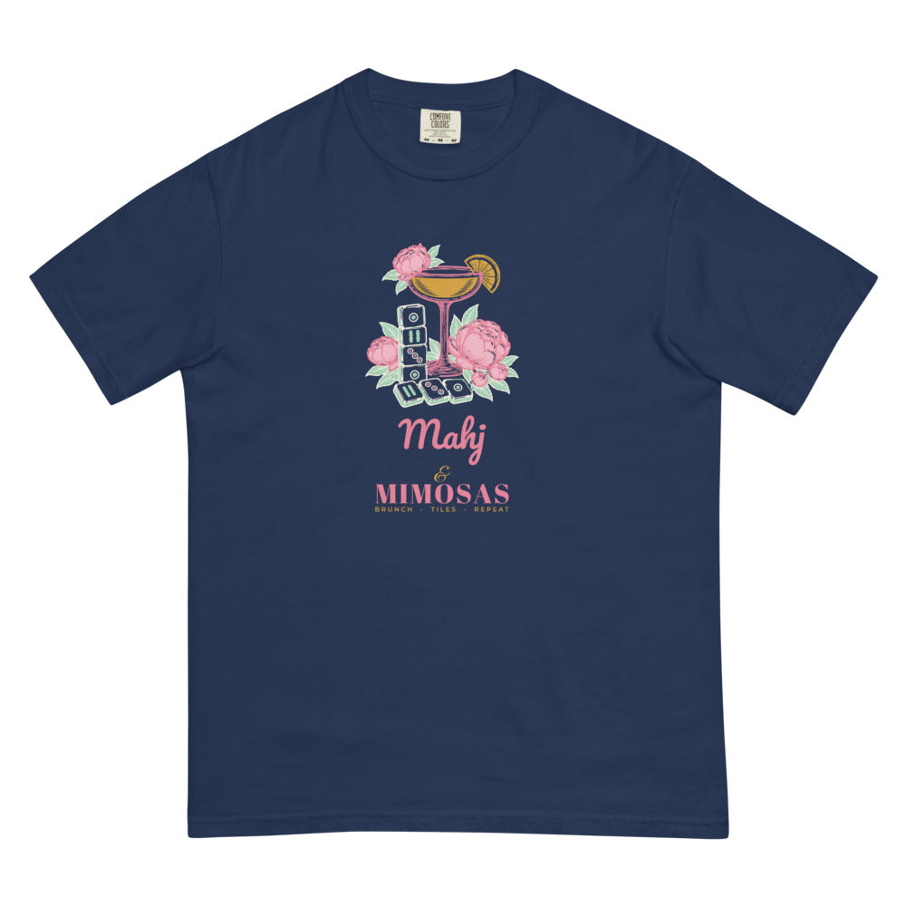 Mahj & Mimosas coupe and tile stack tee, True Navy