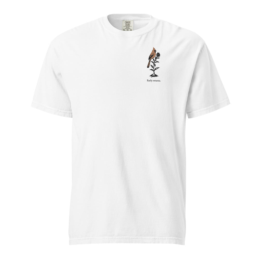 Early returns cardinal tee, White