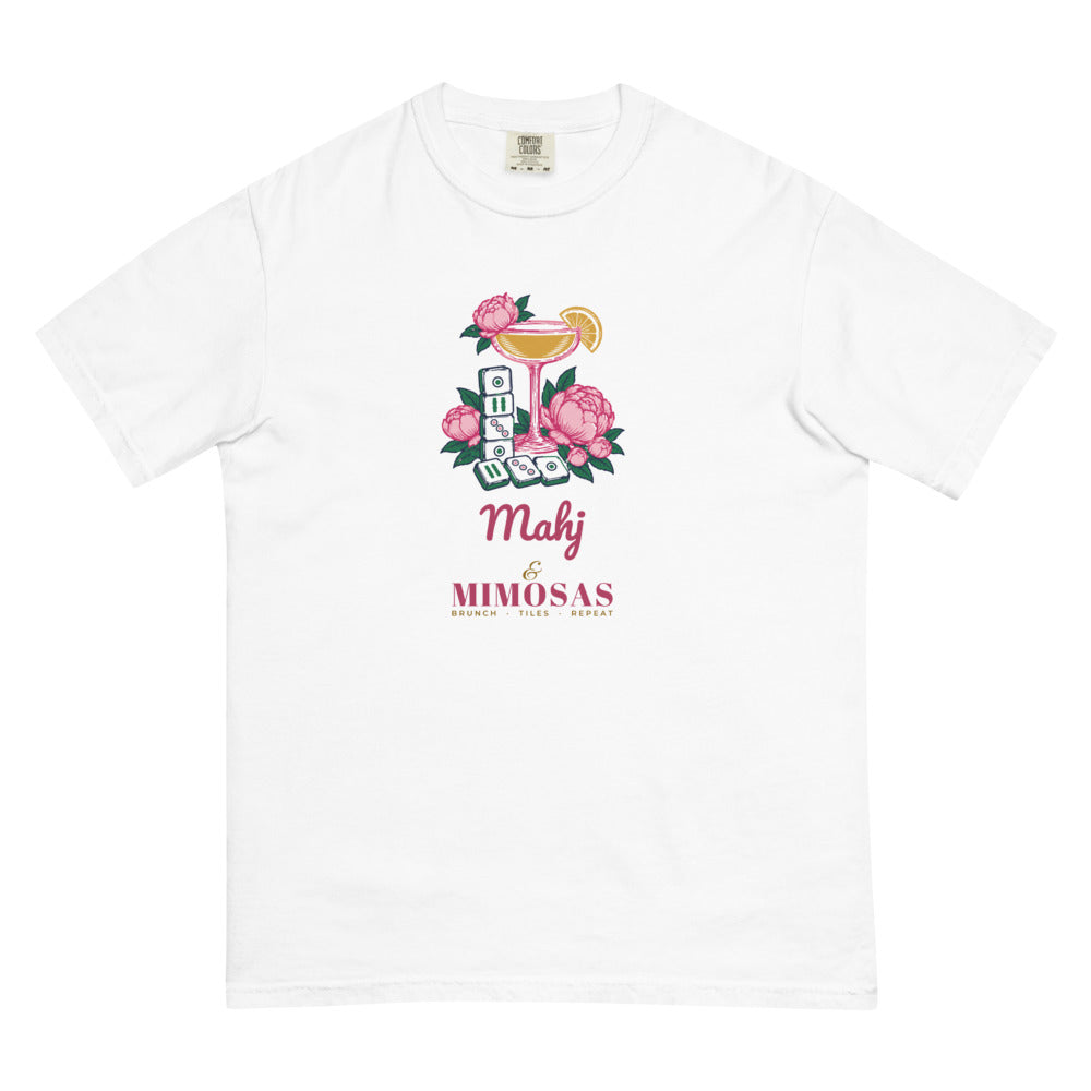 Mahj & Mimosas coupe and tile stack tee, White