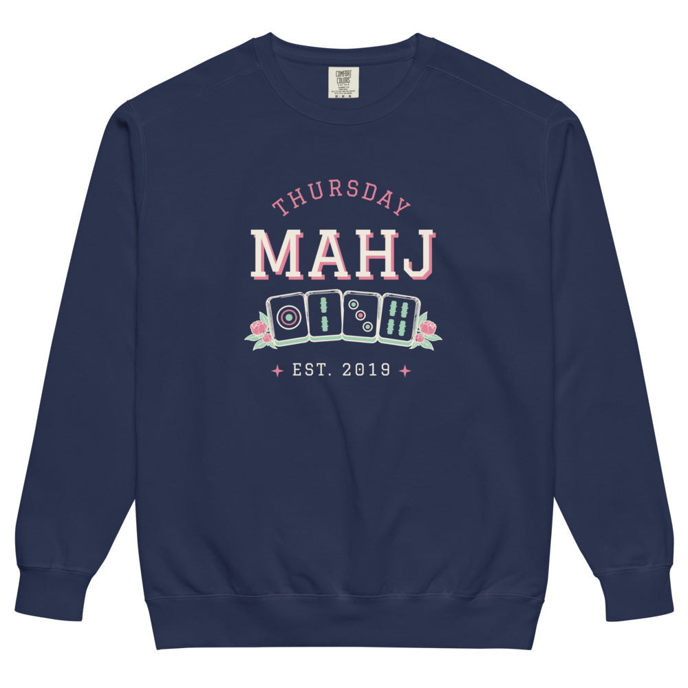 Thursday Mahj crewneck, True Navy